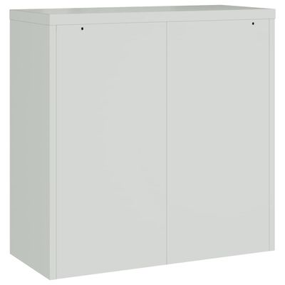 vidaXL Aktenschrank Hellgrau 90x40x130 cm Stahl