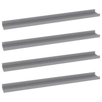 vidaXL Wandregale 4 Stk. Grau 80x9x3 cm