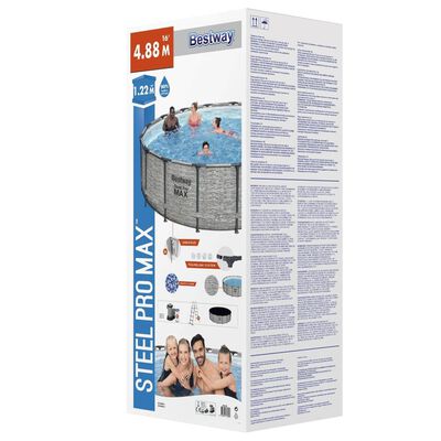 Bestway Power Steel Swimmingpool Rund 488x122 cm