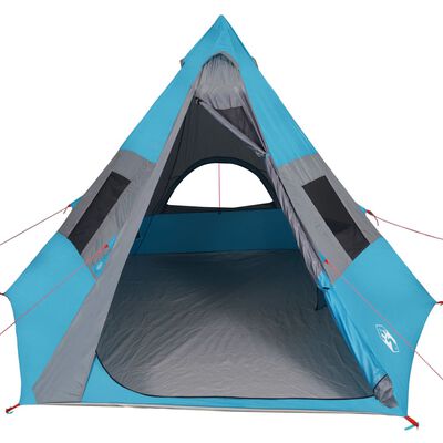 vidaXL Tipi-Campingzelt 7 Personen Blau Wasserdicht