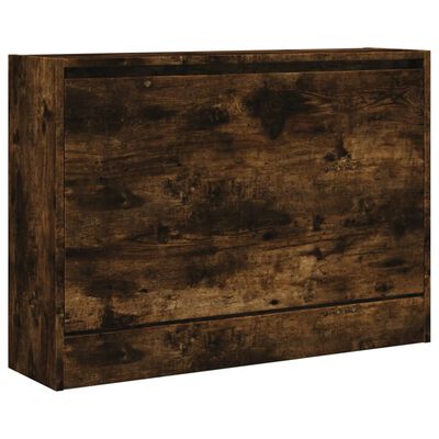 vidaXL Schuhschrank Räuchereiche 80x21x57 cm Holzwerkstoff