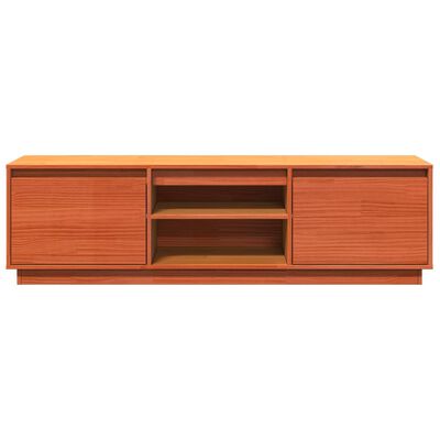 vidaXL TV-Schrank Wachsbraun 140x35x40 cm Massivholz Kiefer