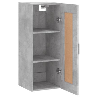 vidaXL Wandschrank Betongrau 34,5x34x90 cm Holzwerkstoff