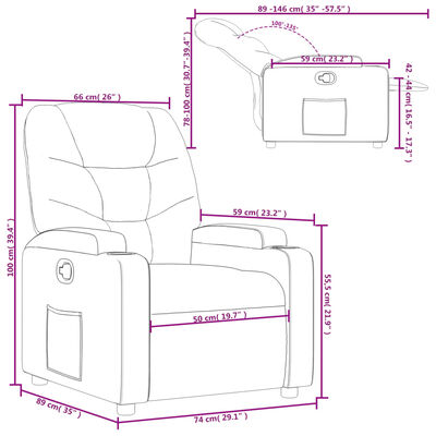 vidaXL Relaxsessel Braun Stoff