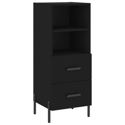 vidaXL Highboard Schwarz 34,5x34x180 cm Holzwerkstoff