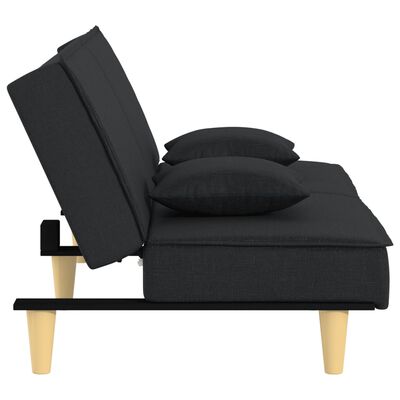 vidaXL Schlafsofa Schwarz Stoff