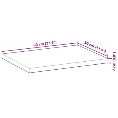 vidaXL Schweberegale 4 Stk. 60x30x2 cm Massivholz Akazie Ölbehandelt