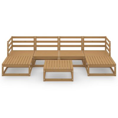 vidaXL 7-tlg. Garten-Lounge-Set Massivholz Kiefer