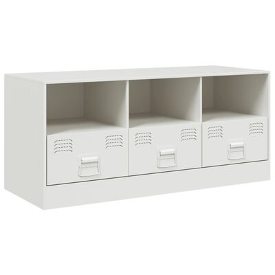 vidaXL TV-Schrank Weiß 99x39x44 cm Stahl