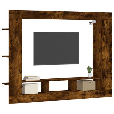 vidaXL TV-Schrank Räuchereiche 152x22x113 cm Holzwerkstoff