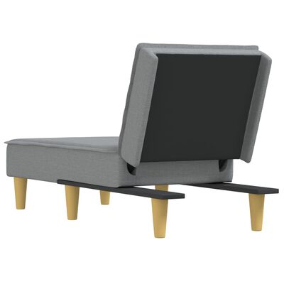 vidaXL Chaiselongue Hellgrau Stoff