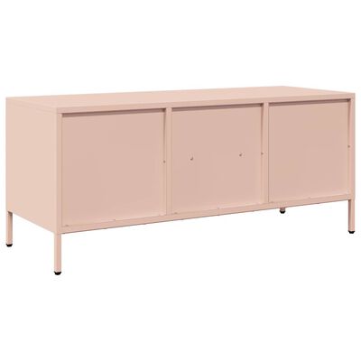 vidaXL TV-Schrank Rosa 101,5x39x43,5 cm Kaltgewalzter Stahl