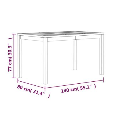 vidaXL 7-tlg. Garten-Essgruppe Massivholz Teak