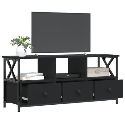 vidaXL TV-Schrank Schwarz 102x33x45 cm Holzwerkstoff und Eisen