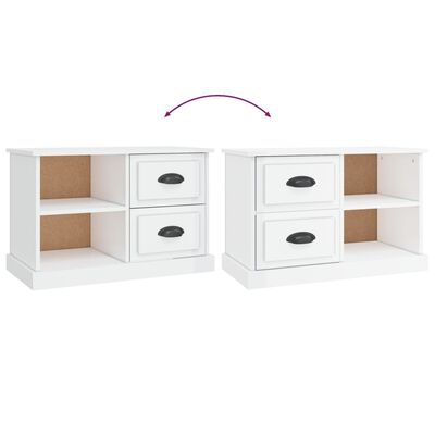 vidaXL TV-Schrank Hochglanz-Weiß 73x35,5x47,5 cm Holzwerkstoff