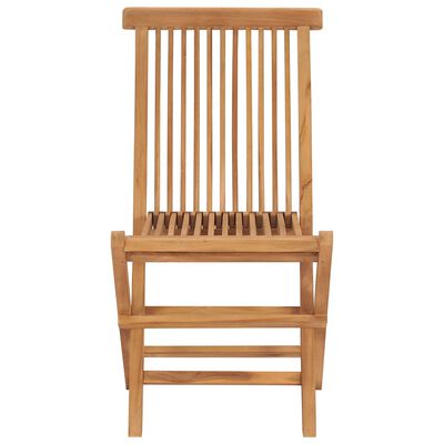 vidaXL Klappbare Gartenstühle 2 Stk. Massivholz Teak