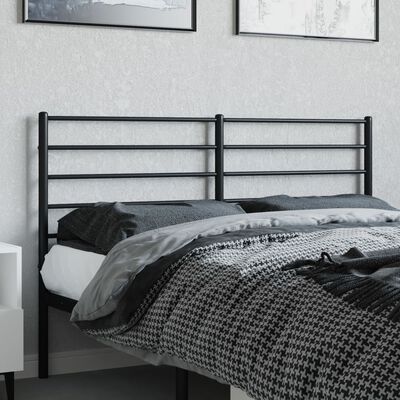 vidaXL Kopfteil Metall Schwarz 120 cm