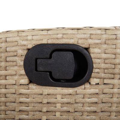 vidaXL 5-tlg. Garten-Essgruppe mit Kissen Beige Poly Rattan