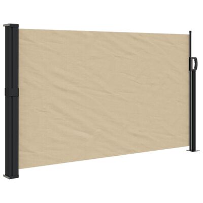 vidaXL Seitenmarkise Ausziehbar Beige 117x300 cm