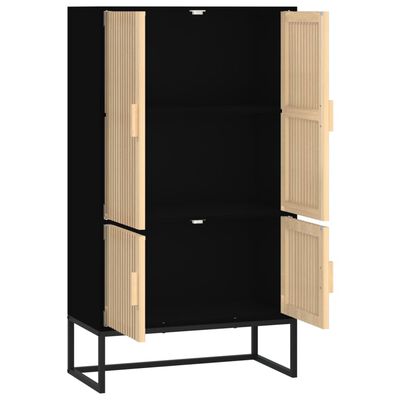 vidaXL Highboard Schwarz 70x35x125 cm Holzwerkstoff