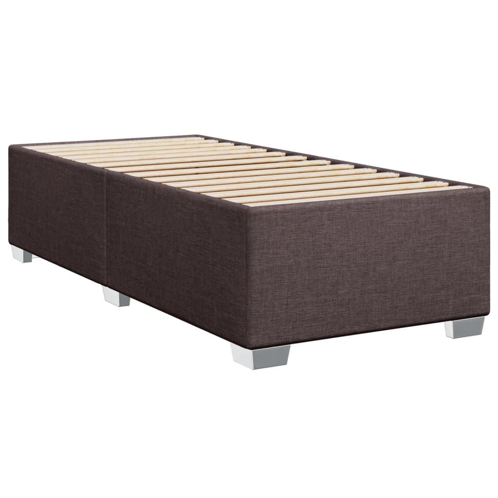 vidaXL Boxspringbett mit Matratze Dunkelbraun 80x200 cm Stoff