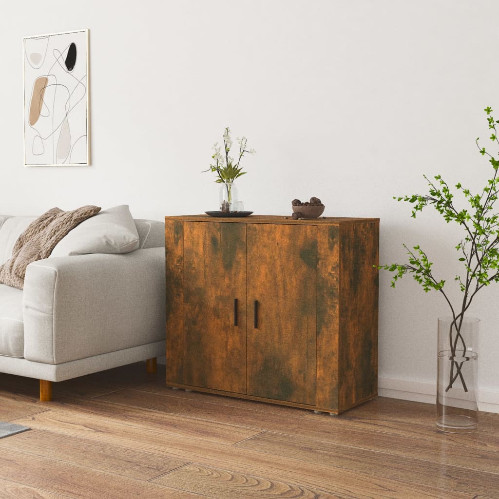 vidaXL Sideboard Räuchereiche 80x33x70 cm Holzwerkstoff