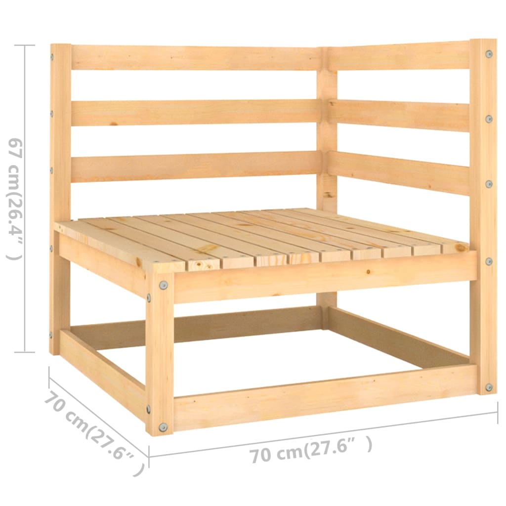 vidaXL 9-tlg. Garten-Lounge-Set mit Kissen Massivholz Kiefer