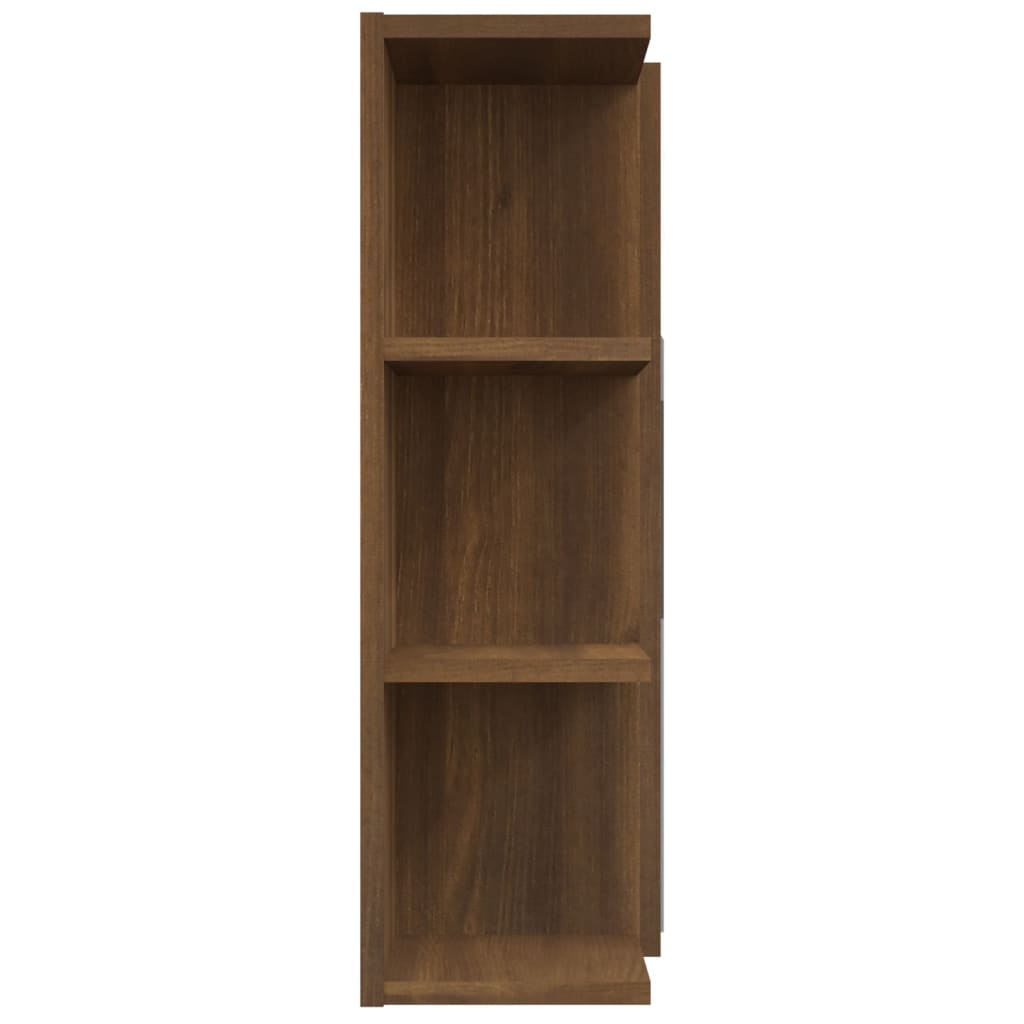 vidaXL Bad-Spiegelschrank Braun Eiche-Optik 80x20,5x64cm Holzwerkstoff