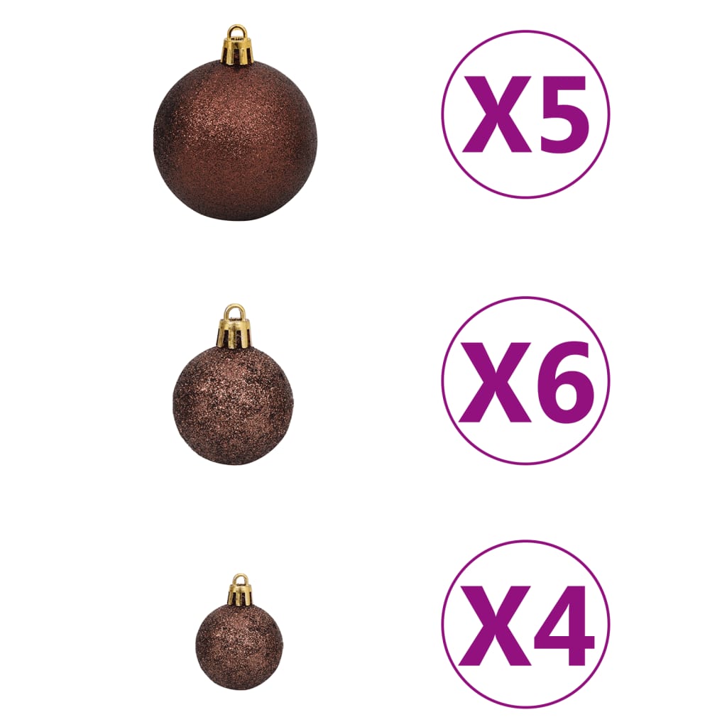 vidaXL Künstlicher Weihnachtsbaum mit Beleuchtung & Kugeln Weiß 150 cm