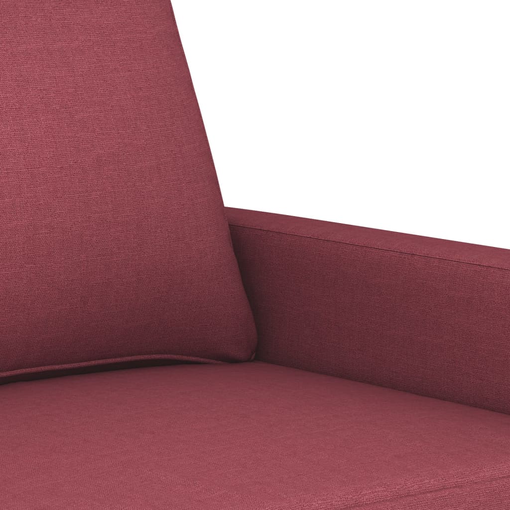 vidaXL 2-Sitzer-Sofa Weinrot 120 cm Stoff