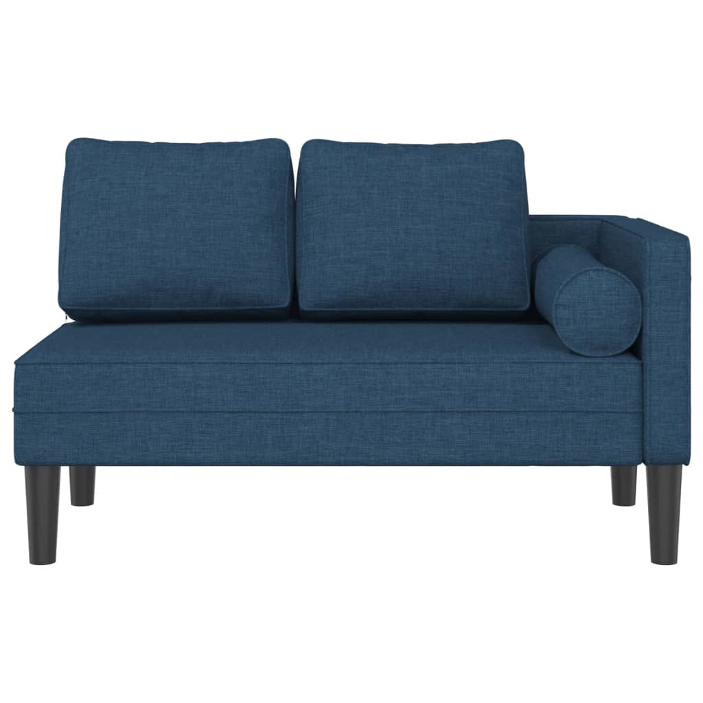 vidaXL Chaiselongue mit Kissen Blau Stoff