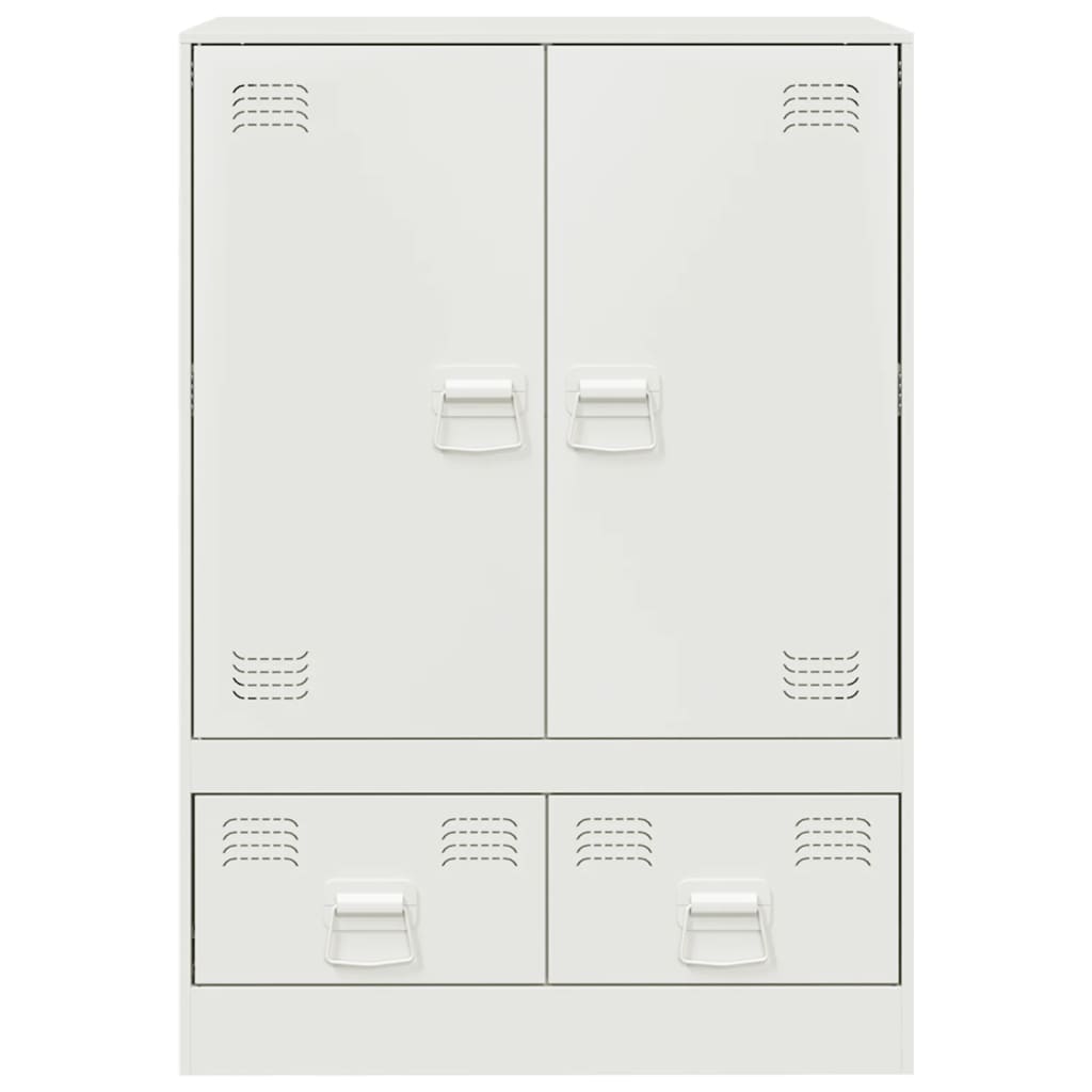 vidaXL Highboard Weiß 67x39x95 cm Stahl