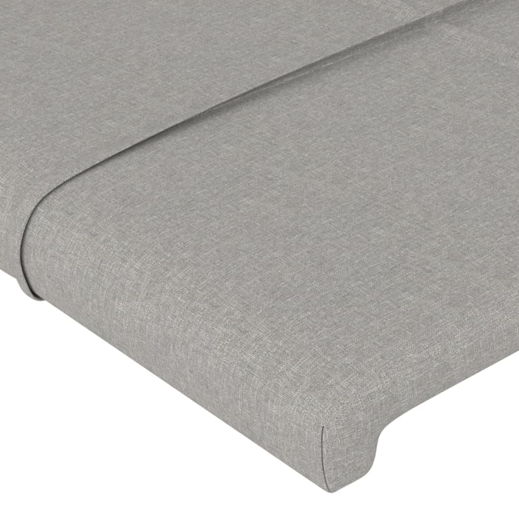 vidaXL Kopfteile 4 Stk. Hellgrau 80x5x78/88 cm Stoff