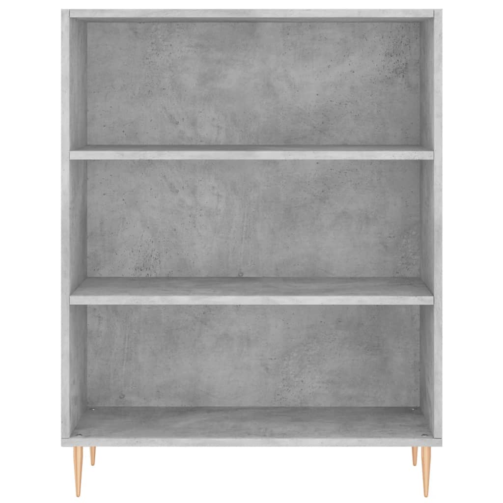 vidaXL Bücherregal Betongrau 69,5x32,5x90 cm Holzwerkstoff