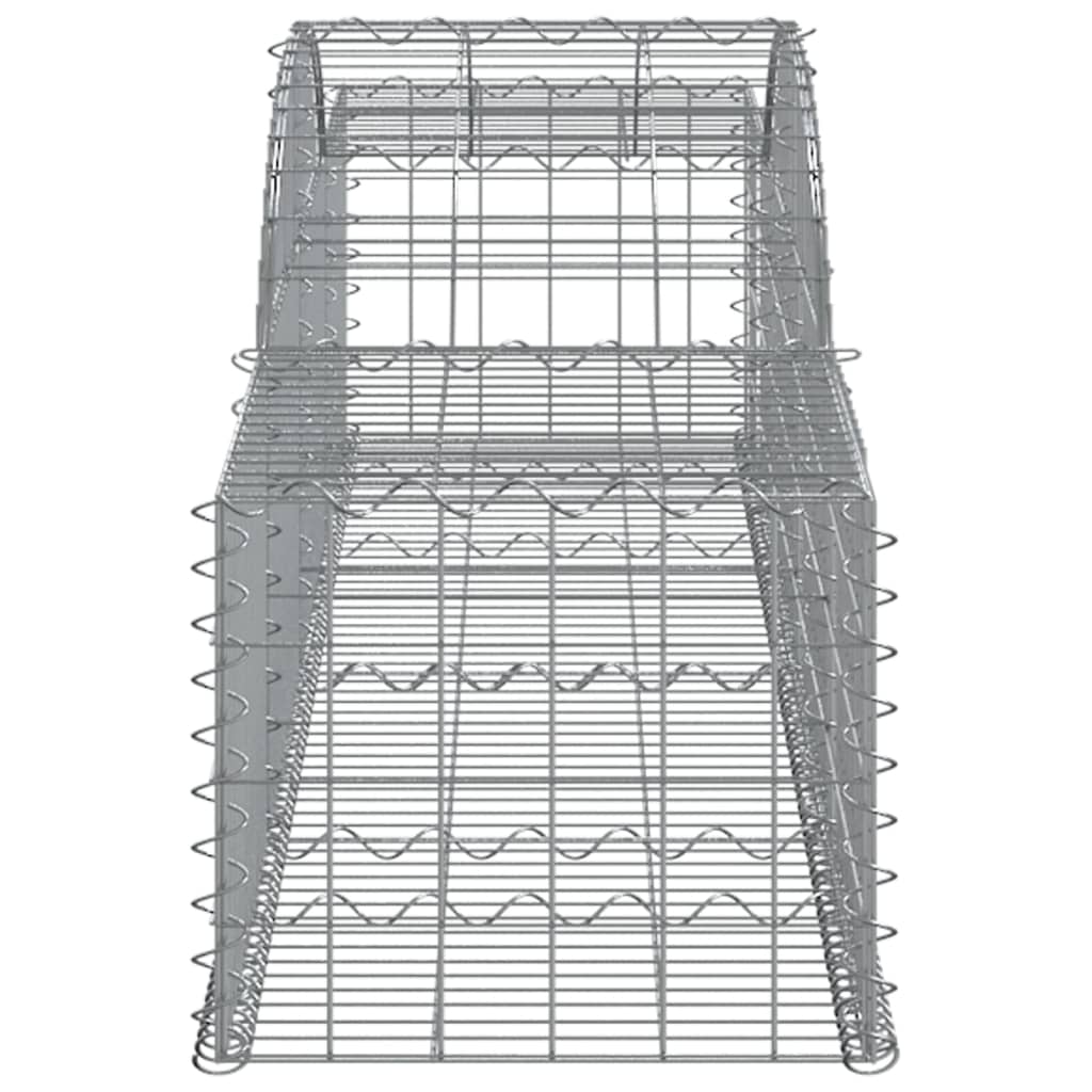 vidaXL Gabionen mit Hochbogen 9 Stk. 300x50x40/60 cm Verzinktes Eisen