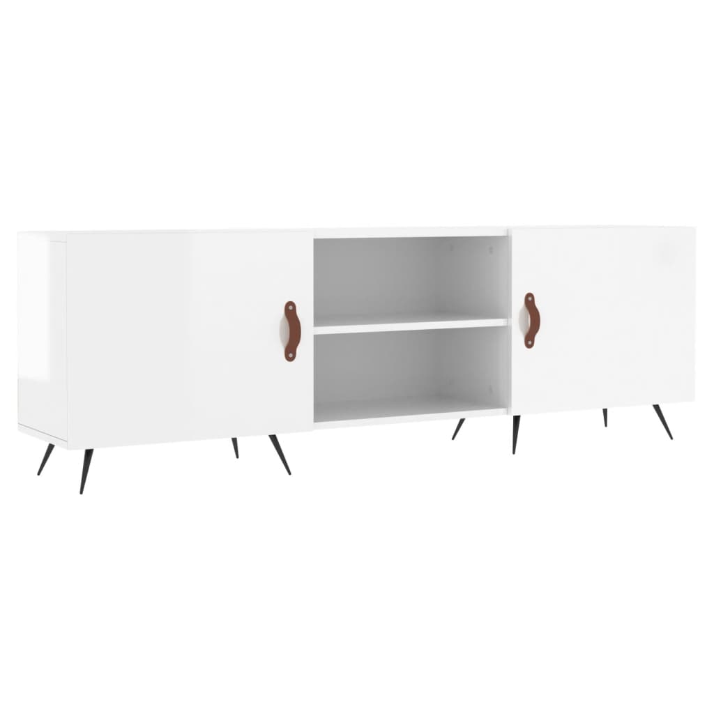 vidaXL TV-Schrank Hochglanz-Weiß 150x30x50 cm Holzwerkstoff