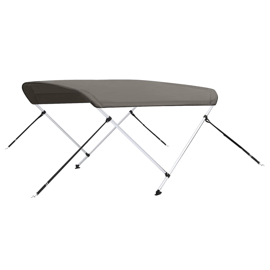 vidaXL 2-Bow Bimini Top Grau 180x150x110 cm