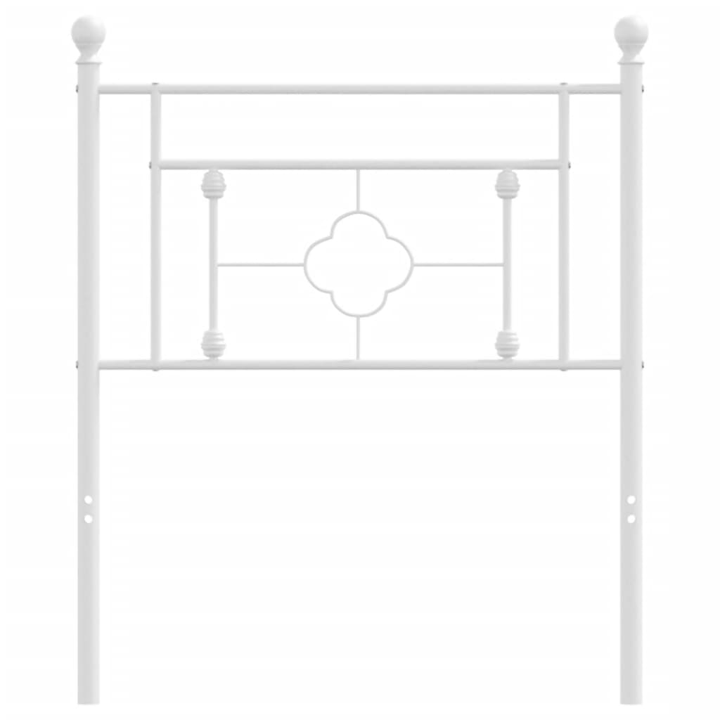 vidaXL Kopfteil Metall Weiß 75 cm