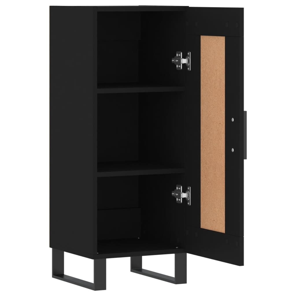 vidaXL Sideboard Schwarz 34,5x34x90 cm Holzwerkstoff