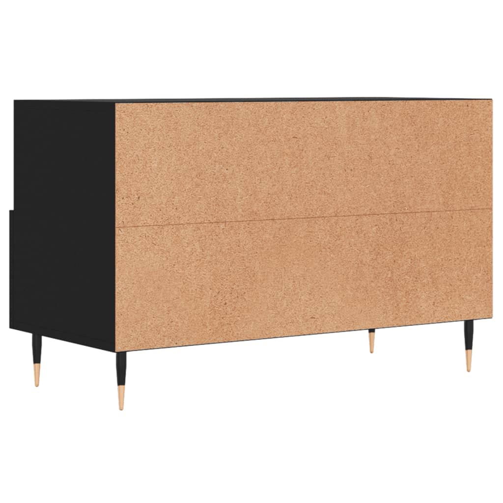 vidaXL TV-Schrank Schwarz 80x36x50 cm Holzwerkstoff