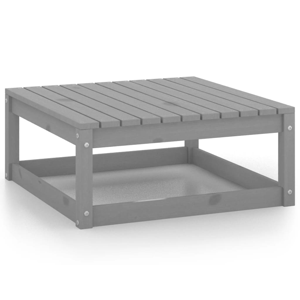 vidaXL 12-tlg. Garten-Lounge-Set mit Kissen Grau Massivholz Kiefer