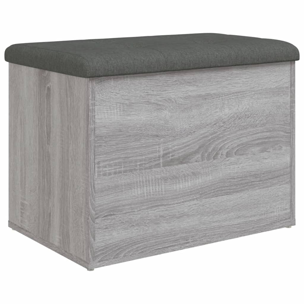 vidaXL Sitzbank mit Stauraum Grau Sonoma 62x42x45 cm Holzwerkstoff