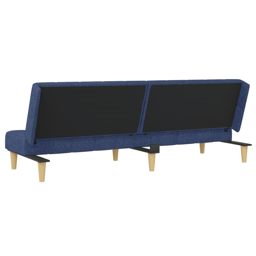 vidaXL Schlafsofa 2-Sitzer Blau Stoff