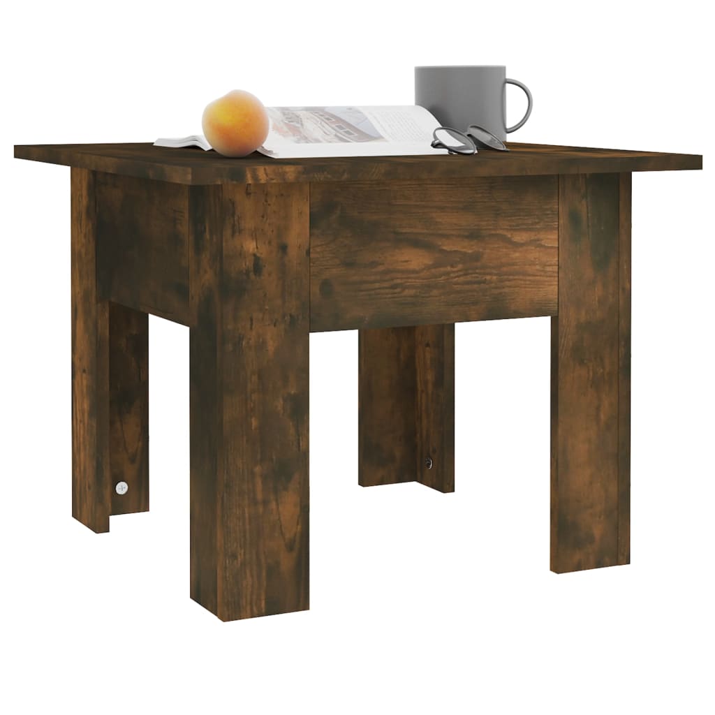 vidaXL Couchtisch Räuchereiche 55x55x42 cm Holzwerkstoff