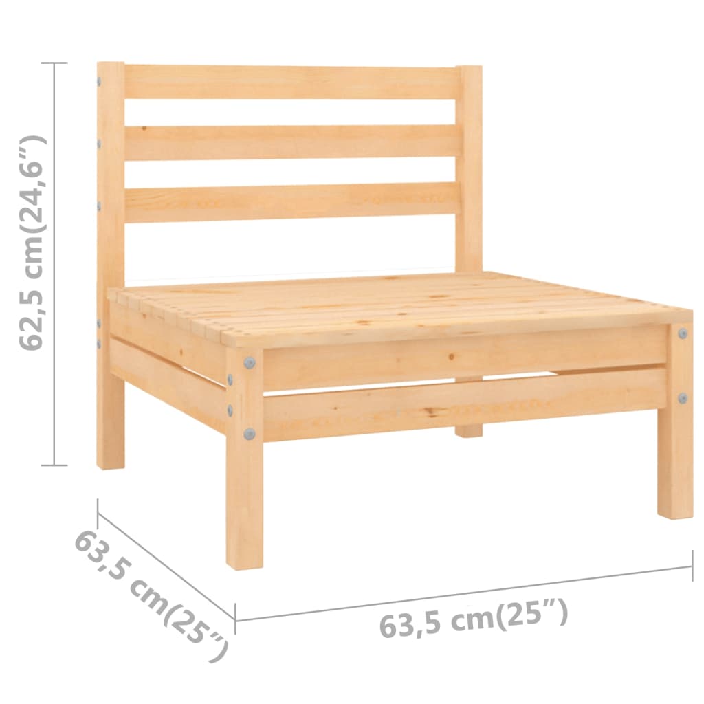 vidaXL 4-tlg. Garten-Lounge-Set Massivholz Kiefer