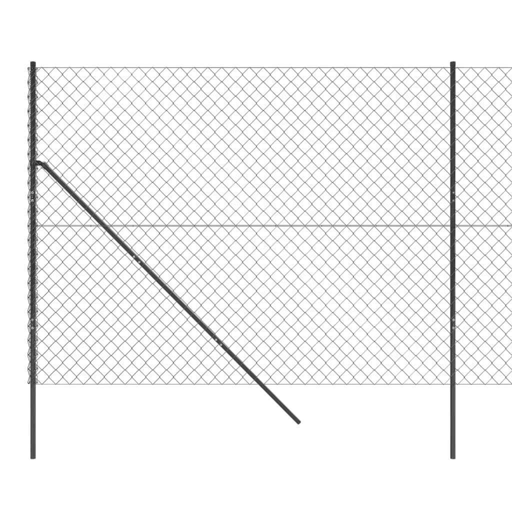 vidaXL Maschendrahtzaun Anthrazit 2x10 m