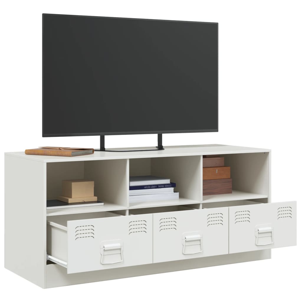 vidaXL TV-Schrank Weiß 99x39x44 cm Stahl