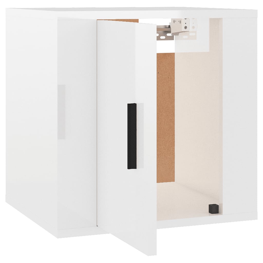 vidaXL TV-Wandschrank Hochglanz-Weiß 40x34,5x40 cm