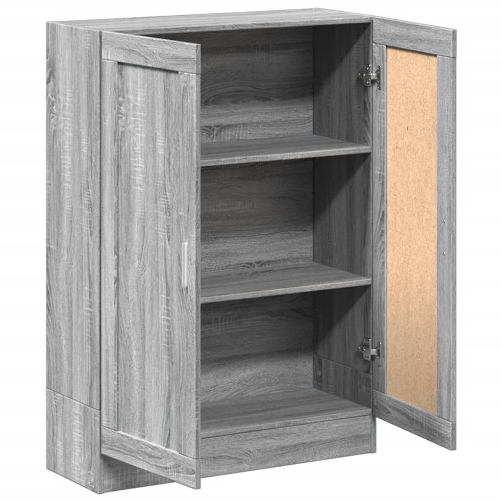 vidaXL Bücherschrank Grau Sonoma 82,5x30,5x115 cm Holzwerkstoff