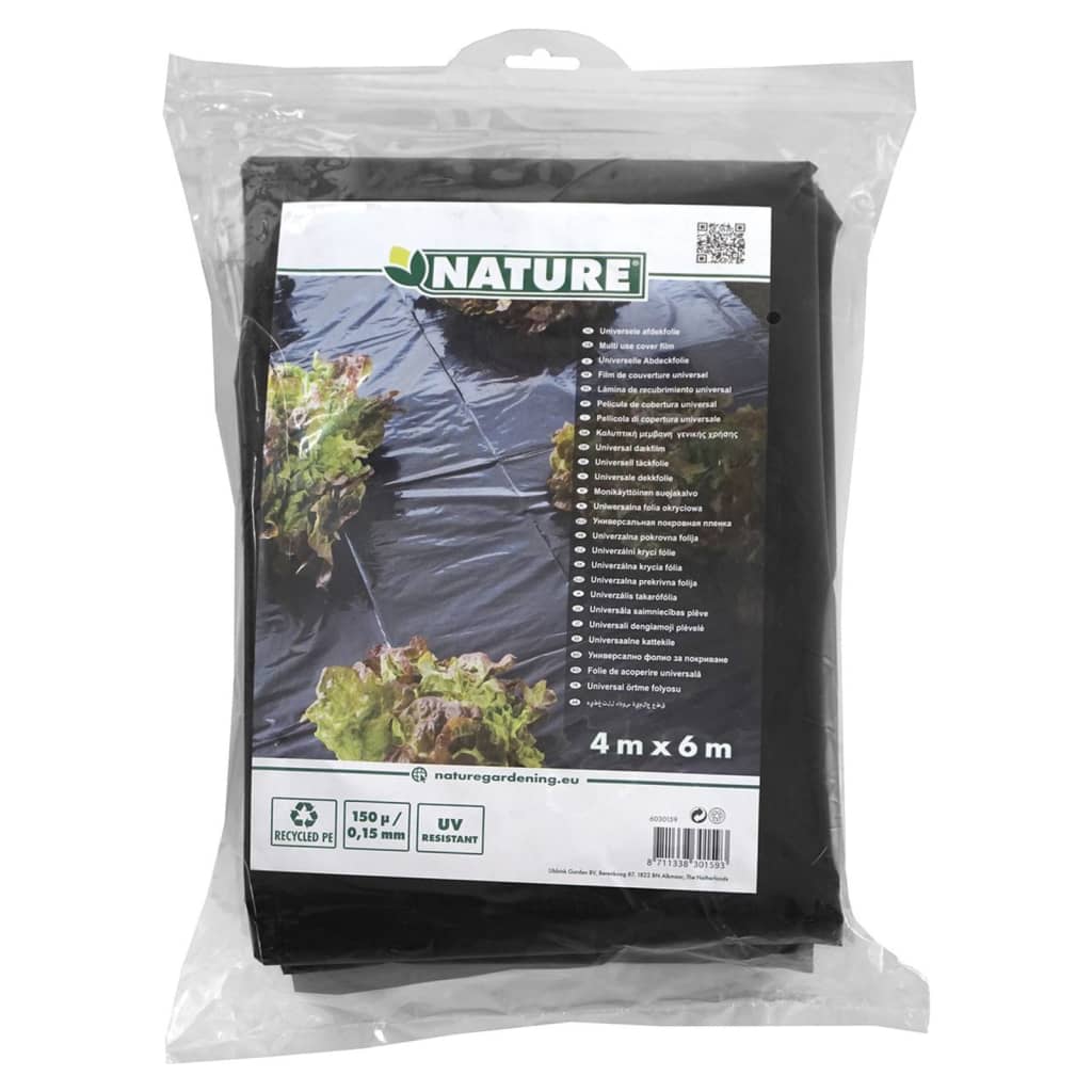 Nature Abdeckfolie 4x6 m 150µ Schwarz